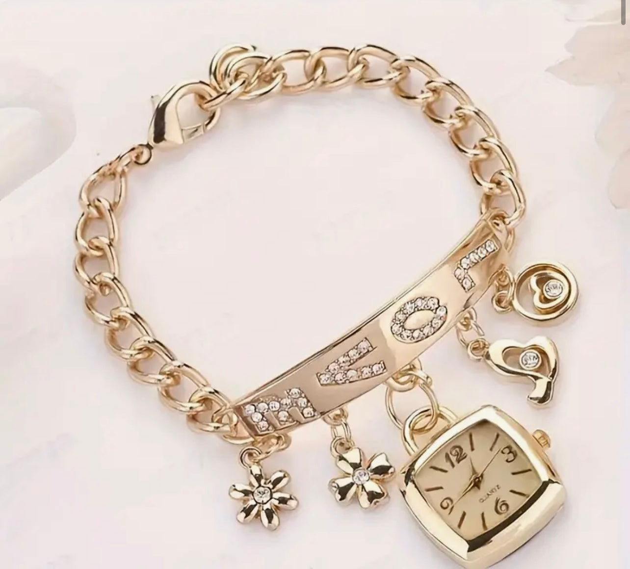 Bracelet Watch with Love Alphabet