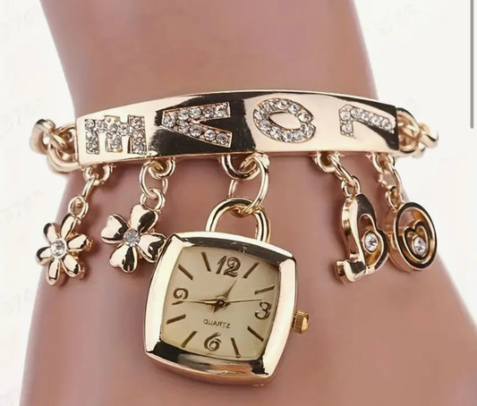 Bracelet Watch with Love Alphabet