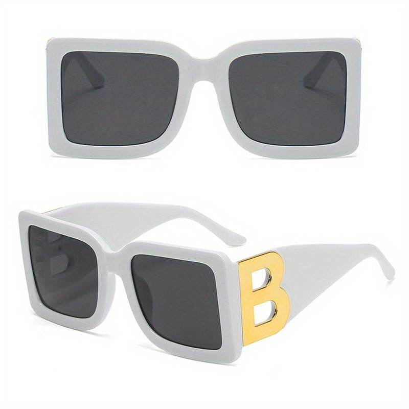 Large Frame Glasses With B-Letter