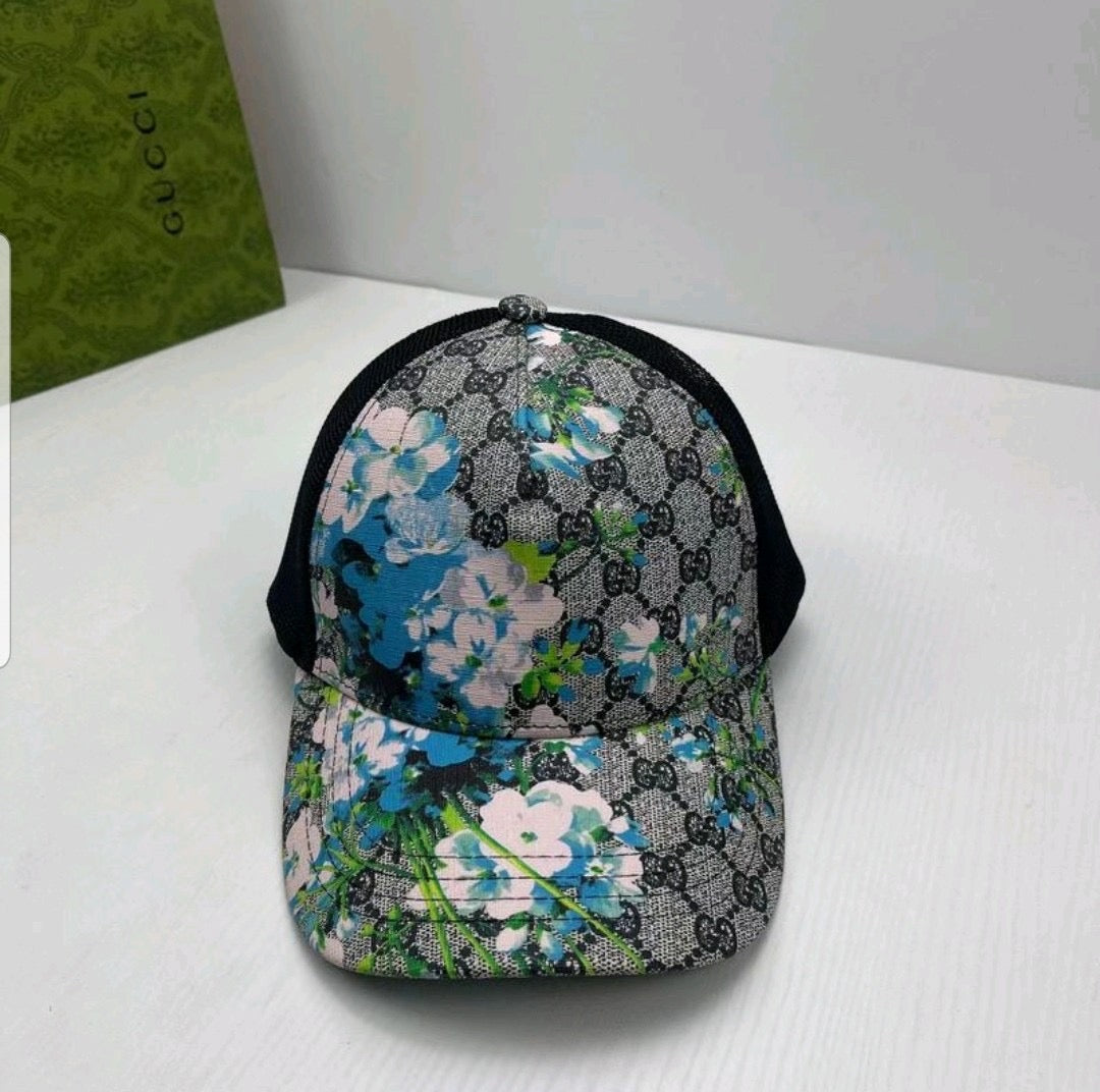 Flower Patterned GG Print Cap